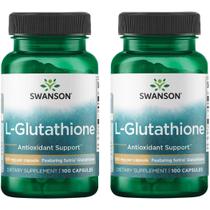 Suplemento de aminoácido Swanson L-glutationa 100 mg 100 cápsulas x2