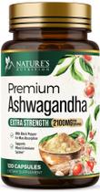 Suplemento de Ashwagandha Nature's Nutrition 2100 mg vegano 120 ct