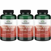 Suplemento de azeite de oliva extra virgem Swanson, 120 cápsulas gelatinosas, pacote com 3 unidades