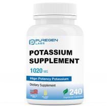 Suplemento de Bicarbonato de Potássio Puregen Labs - 1020mg - 240 Cápsulas