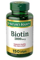 Suplemento de Biotina Nature's Bounty 5000mcg - 150 Cápsulas Suplemento de Biotina Nature's Bounty 5000mcg - 150 Cápsulas