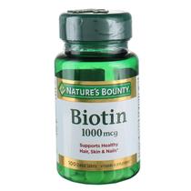 Suplemento de Biotina Nature's Bounty Energy Health - 1000mcg - 100 Comprimidos Suplemento de Biotina Nature's Bounty Energy Health - 1000mcg - 100 Comprimidos