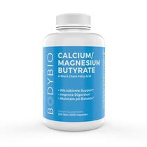 Suplemento de butirato BodyBio com cálcio e magnésio 250 cápsulas Suplemento de butirato BodyBio com cálcio e magnésio 250 cápsulas