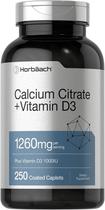 Suplemento de Cálcio Citrato Horbäach 1260mg com Vitamina D3 1000UI
