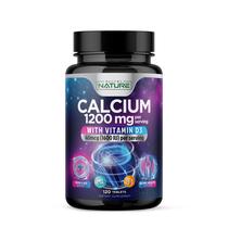 Suplemento de cálcio desenvolvido pela natureza 1200 mg com vitamina D3 120 comprimidos