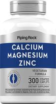 Suplemento de cálcio e magnésio e zinco Piping Rock 300 cápsulas