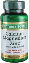 Suplemento de Cálcio, Magnésio e Zinco Nature's Bounty - 100 Comprimidos