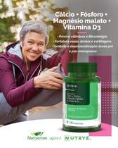 Suplemento de cálcio + magnésio malato + vitamina d3 + fósforo 120 comprimidos - nutrye