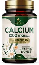 Suplemento de cálcio Nature's Nutrition 1200 mg com vitamina D3 Suplemento de cálcio Nature's Nutrition 1200 mg com vitamina D3
