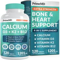 Suplemento de cálcio PrimeMD 4 em 1 1200 mg com vitamina D3 K2 B12