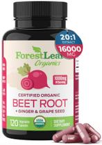 Suplemento de cápsulas de raiz de beterraba ForestLeaf 1000 mg (120 unidades)