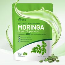 Suplemento de cápsulas VivoNu Moringa com extrato puro de folha de moringa
