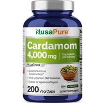 Suplemento de Cardamomo Nusa - 4000mg - 200 Cápsulas
