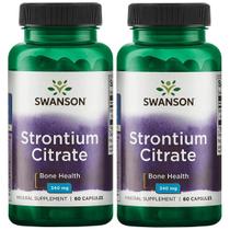 Suplemento de citrato de estrôncio Swanson 340mg 60 cápsulas x 2