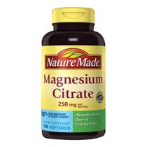 Suplemento de citrato de magnésio Nature Made 250 mg 180 cápsulas gelatinosas Suplemento de citrato de magnésio Nature Made 250 mg 180 cápsulas gelatinosas
