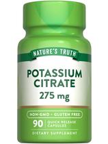 Suplemento de Citrato de Potasio Nature's Truth 275 mg 90 Cápsulas
