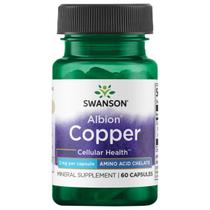 Suplemento de cobre quelado Swanson Albion 2 mg 60 cápsulas