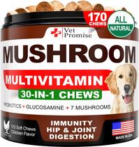 Suplemento de cogumelos Vet Promise para cães 170 Chews Suplemento de cogumelos Vet Promise para cães 170 Chews