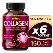 Suplemento de colágeno orgânico GriMed 6.419 mg com ácido hialurônico Suplemento de colágeno orgânico GriMed 6.419 mg com ácido hialurônico
