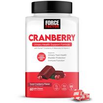 Suplemento de cranberry Force Factor Soft Chews para mulheres 60u