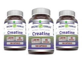 Suplemento de creatina monohidratada Amazing Nutrition 3000 mg 180 cápsulas Suplemento de creatina monohidratada Amazing Nutrition 3000 mg 180 cápsulas