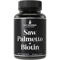 Suplemento de crescimento capilar Saw Palmetto + Biotina 10000mcg Vegan Suplemento de crescimento capilar Saw Palmetto + Biotina 10000mcg Vegan