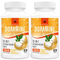 Suplemento de dopamina Kroppssund Natural 90 comprimidos (2 frascos)