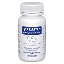 Suplemento de encapsulamentos puros CoQ10 60 mg para energia 60 cápsulas