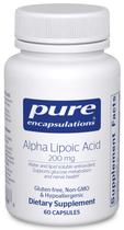 Suplemento de encapsulamentos puros de ácido alfa lipóico 200 mg 60 cápsulas Suplemento de encapsulamentos puros de ácido alfa lipóico 200 mg 60 cápsulas