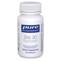Suplemento de encapsulamentos puros de zinco 30 mg com picolinato de zinco