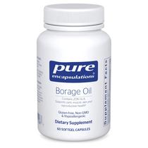 Suplemento de encapsulamentos puros, óleo de borragem, 60 cápsulas de gel Suplemento de encapsulamentos puros, óleo de borragem, 60 cápsulas de gel