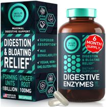 Suplemento de enzimas digestivas Wild Fuel com probióticos 180 cápsulas Suplemento de enzimas digestivas Wild Fuel com probióticos 180 cápsulas