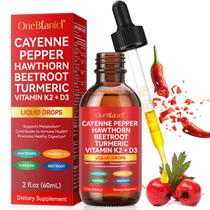 Suplemento de ervas Beyxdu Cayenne Pepper Drops 60ml líquido