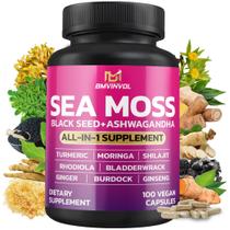 Suplemento de ervas BMVINVOL Sea Moss Black Seed Ashwagandha 100 cápsulas