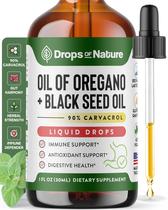 Suplemento de ervas Drops Of Nature Orégano e óleo de semente preta 30ml