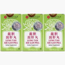 Suplemento de ervas GPC Lung Tan Xie Gan Pill 100 comprimidos x 3 unidades
