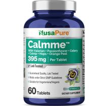 Suplemento de ervas Nusa Pure Calmme 395 mg 60 comprimidos