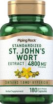 Suplemento de ervas Piping Rock Erva de São João 4800 mg 180 cápsulas Suplemento de ervas Piping Rock Erva de São João 4800 mg 180 cápsulas
