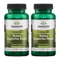 Suplemento de ervas Swanson Butea Superba Root 400 mg 60 cápsulas, 2 pacotes