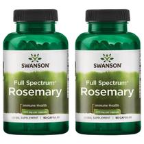 Suplemento de ervas Swanson Full Spectrum Rosemary 90 cápsulas 400 mg, 2 pacotes Suplemento de ervas Swanson Full Spectrum Rosemary 90 cápsulas 400 mg, 2 pacotes