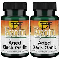 Suplemento de ervas Swanson Kyoto Aged Black Alho 650 mg 60 cápsulas
