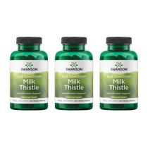 Suplemento de ervas Swanson Milk Thistle 500 mg, pacote com 3