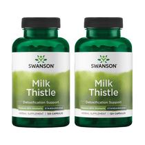 Suplemento de ervas Swanson Milk Thistle 80% Silimarina 120 cápsulas