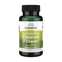 Suplemento de ervas Swanson Passion Flower 500mg 60 cápsulas Suplemento de ervas Swanson Passion Flower 500mg 60 cápsulas