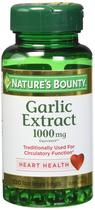 Suplemento de extrato de alho Nature's Bounty 1000 mg 100 ct x4