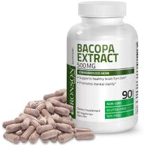 Suplemento de extrato de Bronson Bacopa Monnieri 500mg 90 cápsulas