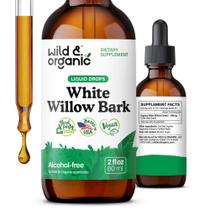 Suplemento de extrato de casca de salgueiro branco selvagem e orgânico 15mL Suplemento de extrato de casca de salgueiro branco selvagem e orgânico 15mL