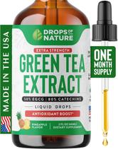 Suplemento de extrato de chá verde Drops Of Nature 50% EGCG 60mL Suplemento de extrato de chá verde Drops Of Nature 50% EGCG 60mL