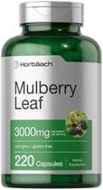 Suplemento de extrato de folha de amoreira Horbäach 3000 mg 220 cápsulas