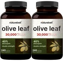 Suplemento de extrato de folha de oliveira NatureBell 30000 mg 480 cápsulas
